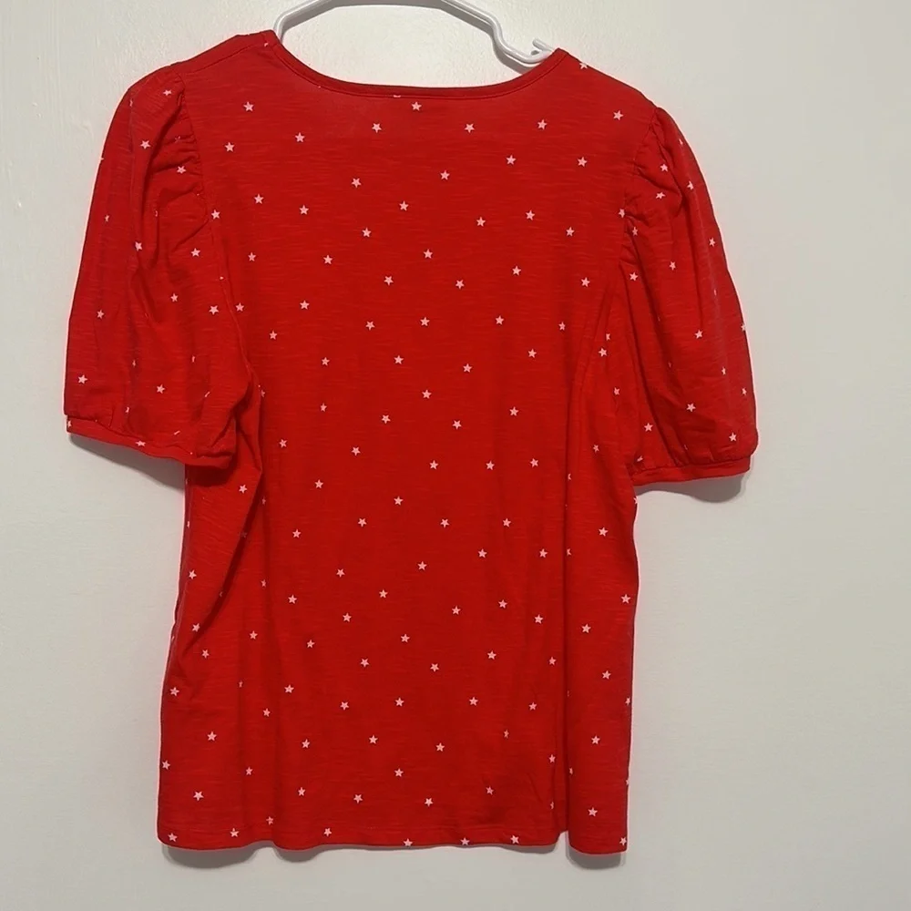 Style & co red star blouse - Picture 3 of 4